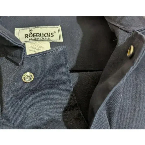 VTG 1970’s SEARS Roebucks Coveralls USA Jumpsuit Workwear Blue 50 Tall E